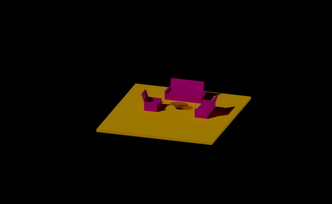 3d model sofa and table for AutoCAD file  