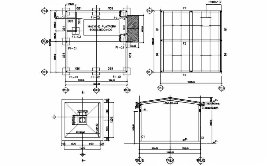 frame structure building drawing