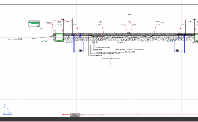 typical road cross section for rigit pavement