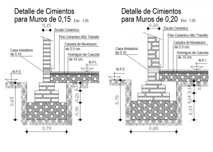 Foundation Plan Drawings Details 2d View Cad Structural Blocks Dwg File
