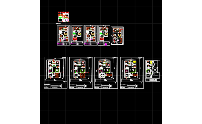 working plan and elevation in 2d cad of a 30x45 plot house