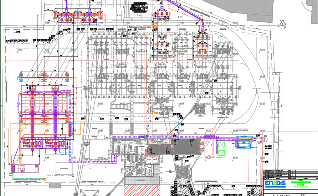 90?20?kV Substation Elevation Layout in CAD Format