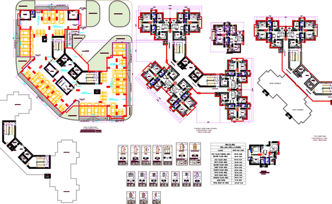 3 BHK Luxurious Apartment Layout-AutoCAD DWG