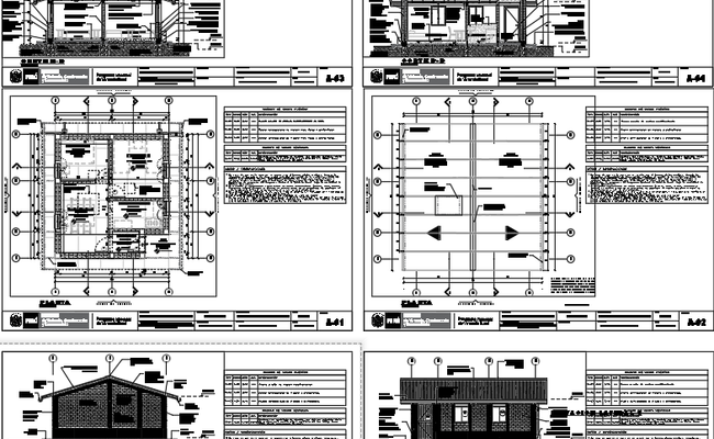Architectural Rural Housing floor Plans and Elevations CAD Format