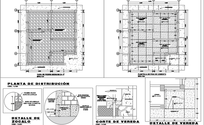 Construction Distribution Plan with Structural Details