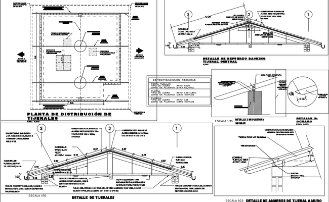 Roof Truss Structural Layout and Construction CAD
