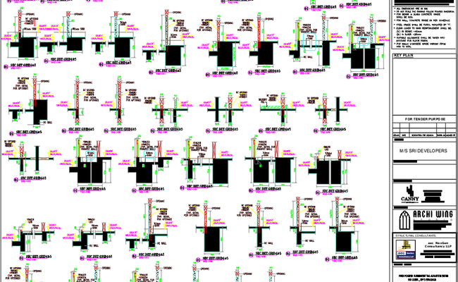 Apartment slab sectional DWG files CAD drawings