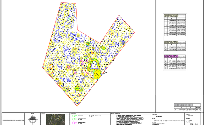 Topographic Survey Contour Map DWG CAD Files