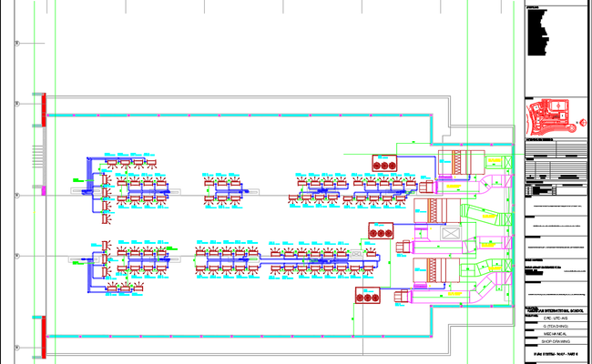 School HVAC CAD Files with Mechanical Layout and DWG Plans