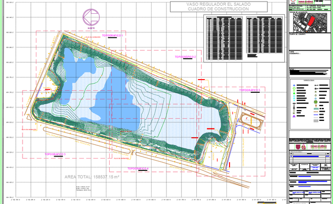 Topographic CAD files with land survey and construction details DWG