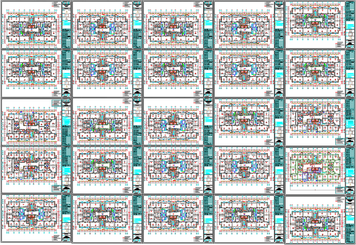 Complete Housing Project Layout Plans with Utilities and Design Detail