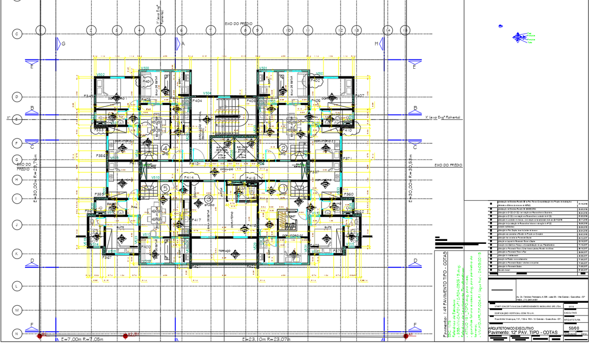 12th Floor Apartment DWG Plan with Detailed Architectural Drawing