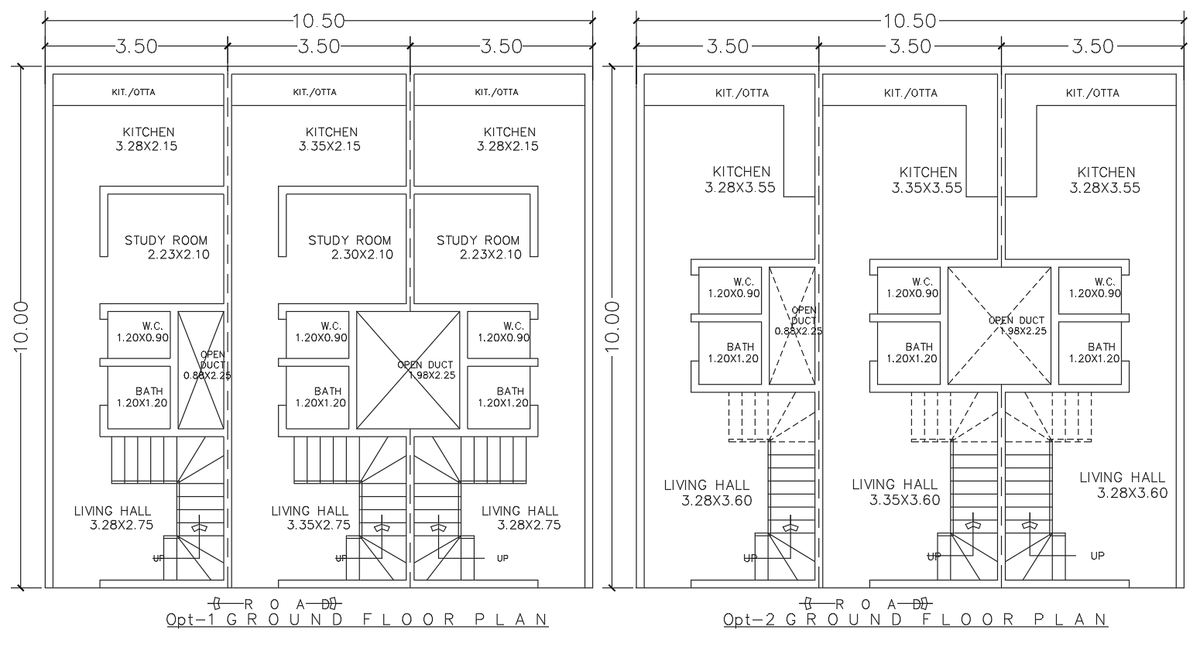 Compact Residential Ground Floor Plan Drawing in AutoCAD Layout