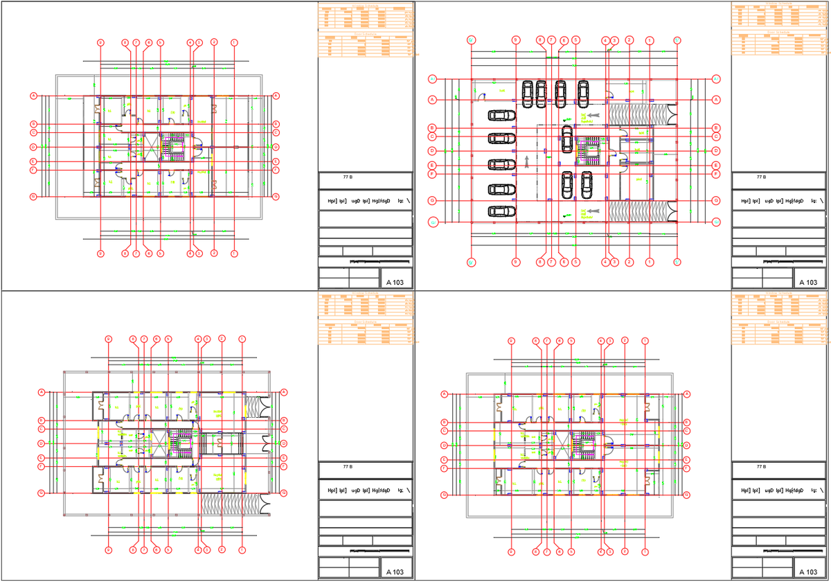 Apartment Architecture Working Plan Layout in AutoCAD Design