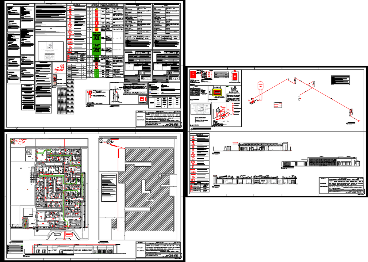Fire Safety AutoCAD DWG Plan for Health Service Building Project