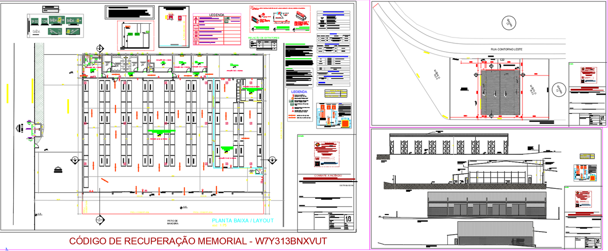 Fire Safety AutoCAD DWG Plan for Medical Distribution Center
