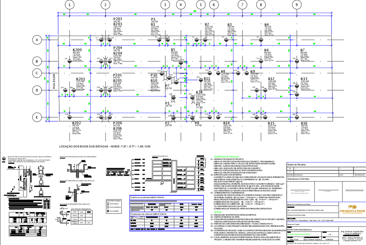 Residential Structural Foundation Layout AutoCAD DWG Plan File