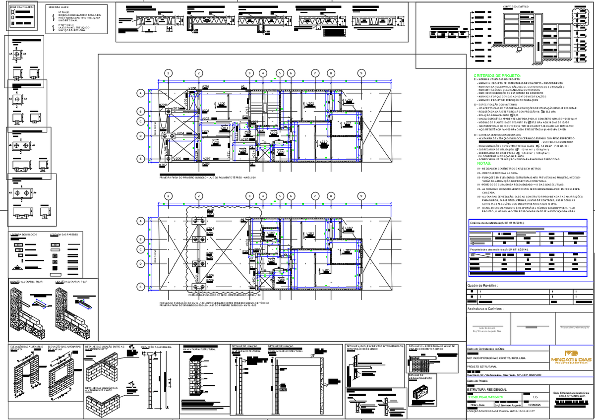 Residential Structural Formwork Layout AutoCAD DWG Basement Plan