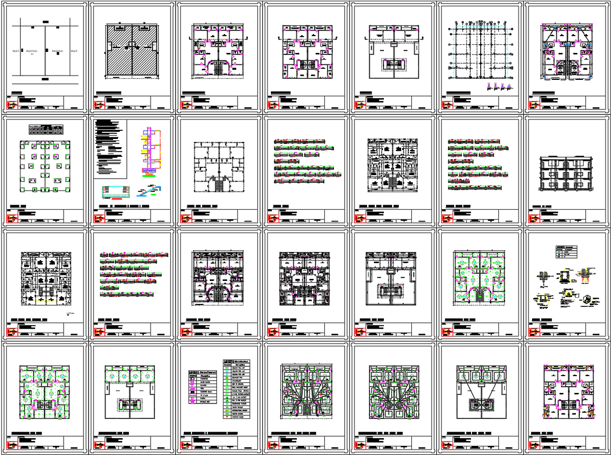 Complete Architectural House Plan AutoCAD File with Elevation