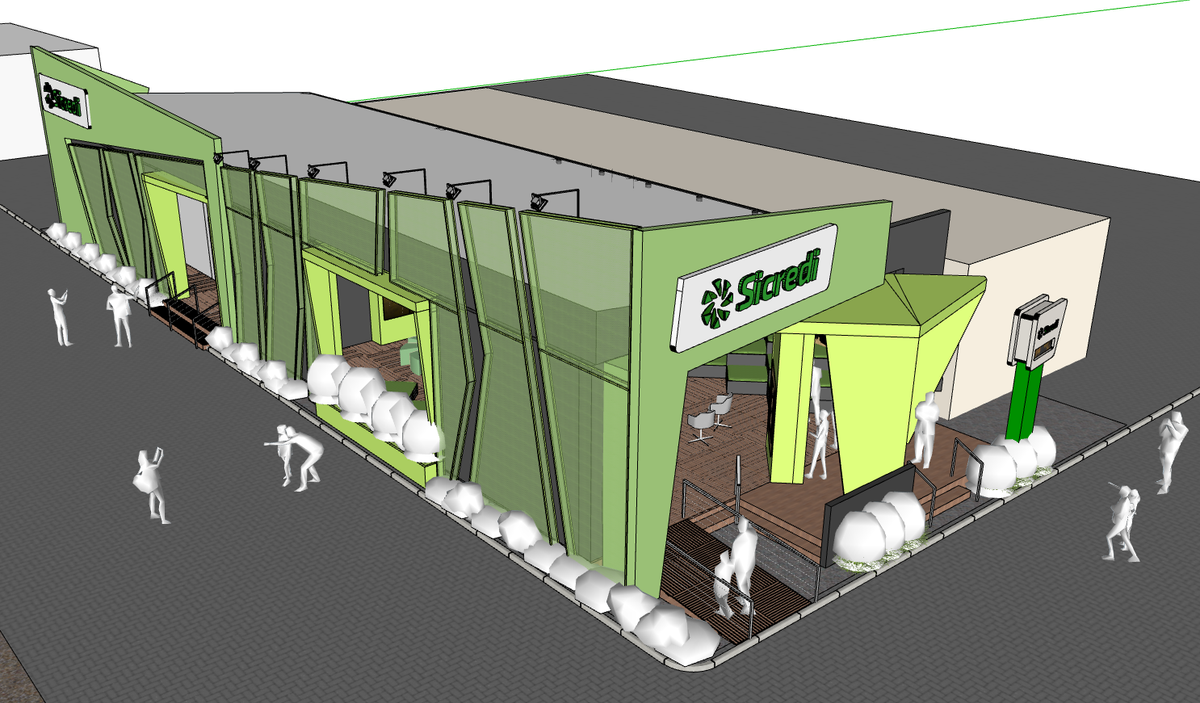 Modern Exhibition Booth 3D SketchUp Model with Pavilion Design