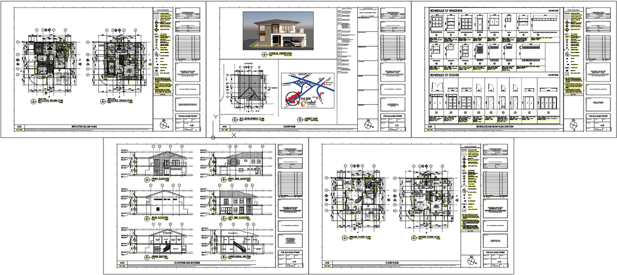 Residential AutoCAD DWG File Layout for Modern House Design Plan