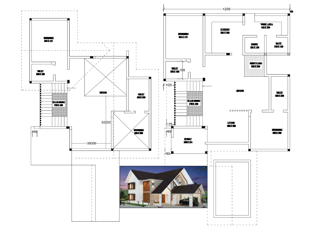 AutoCAD House Plan for Architects Interior and Civil Engineers