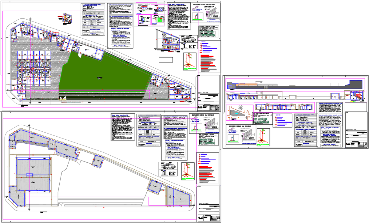 Motel Architectural Layout With GLP Gas and Fire Safety Details