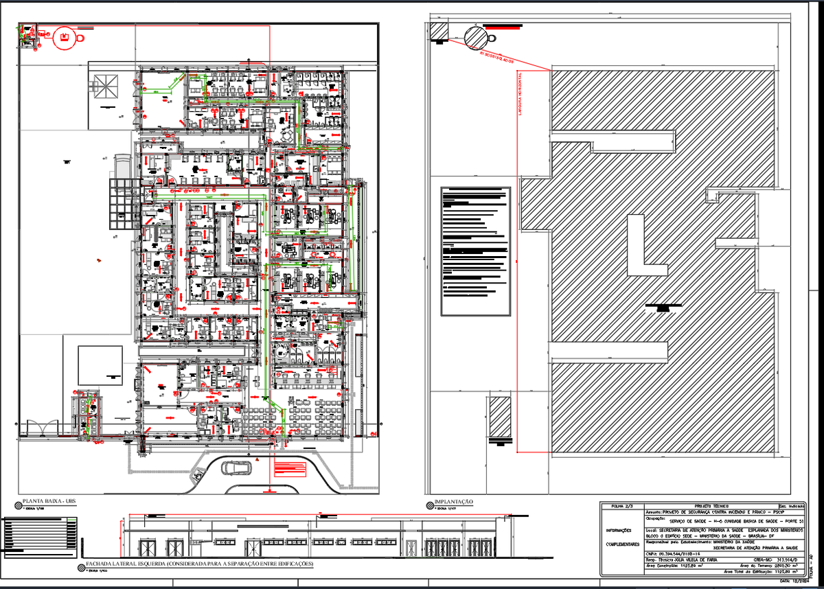 Health Center Fire Safety and Emergency Evacuation Layout Plan
