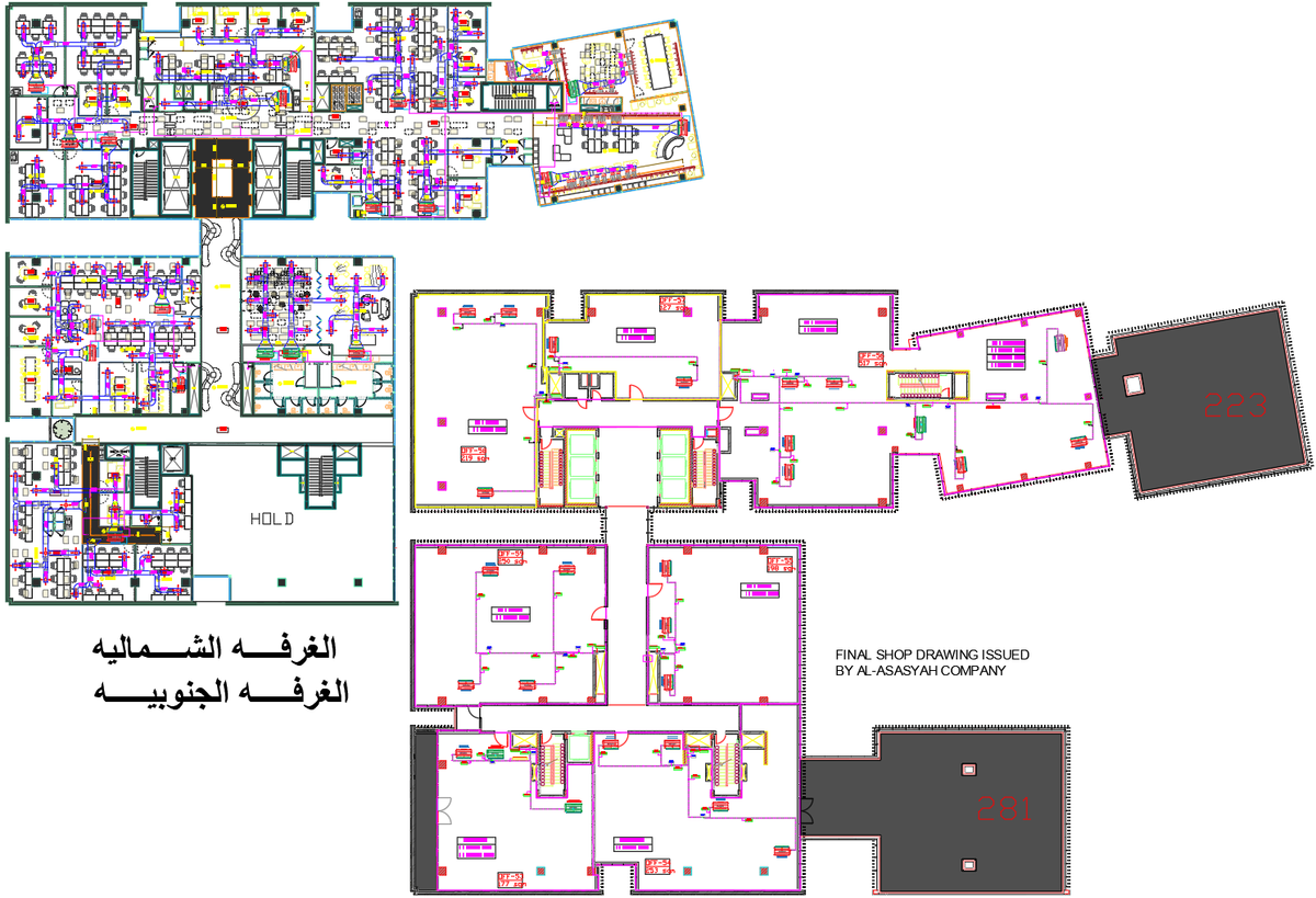 Corporate Office VRF Air Conditioning Layout With Multi Zone Units
