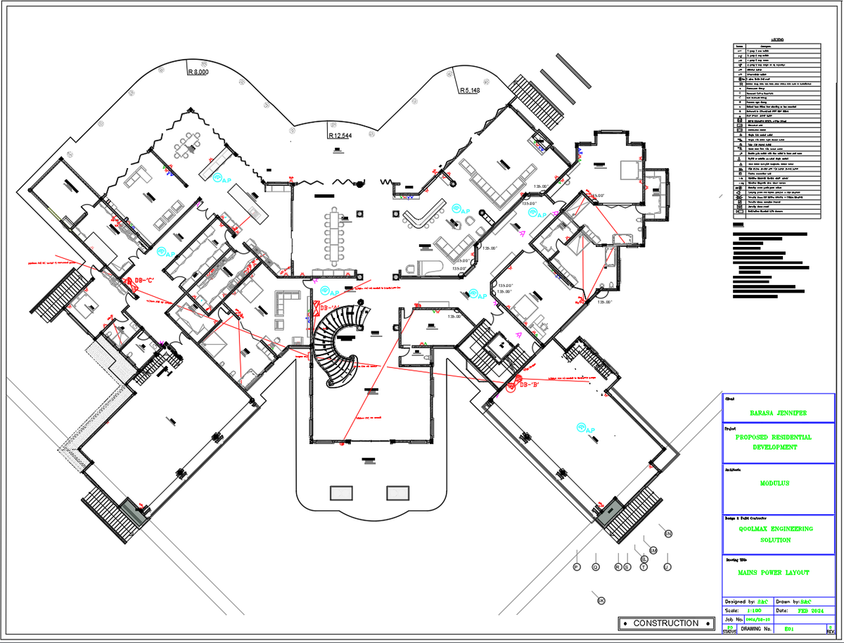 Modern Luxury Villa Floor Plan With Lounge Dining and Office Area