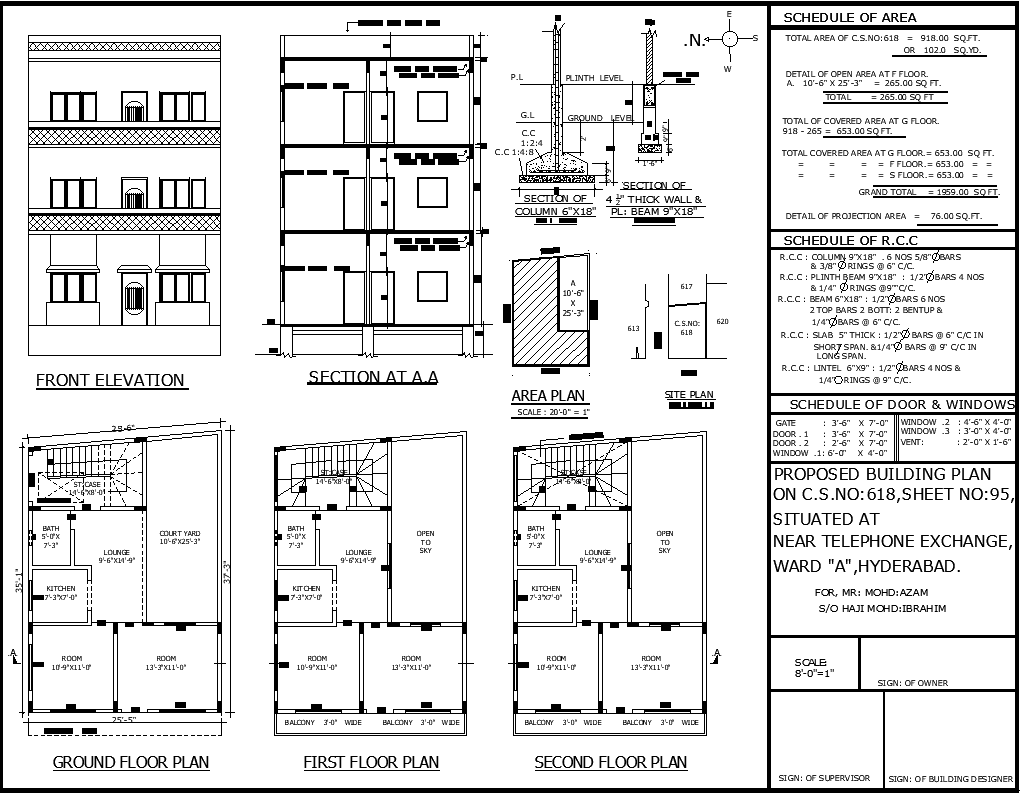 Residential AutoCAD Drawing Plan with 10x11 and 13x11 Room Layouts