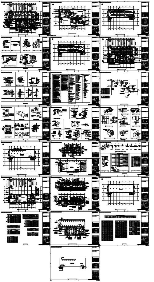 Commercial Building Structural Layout and Reinforcement CAD Plan Set