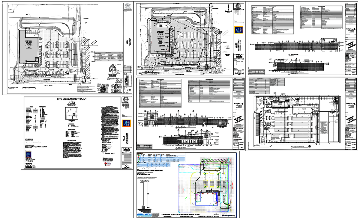 Commercial Site Development Plan With Parking And Layout AutoCAD