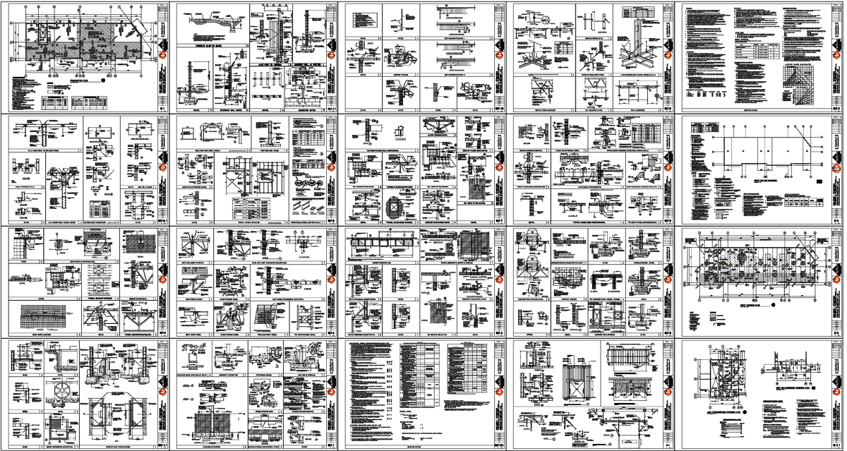 Comprehensive Structural Steel Connection Details AutoCAD Drawing Set