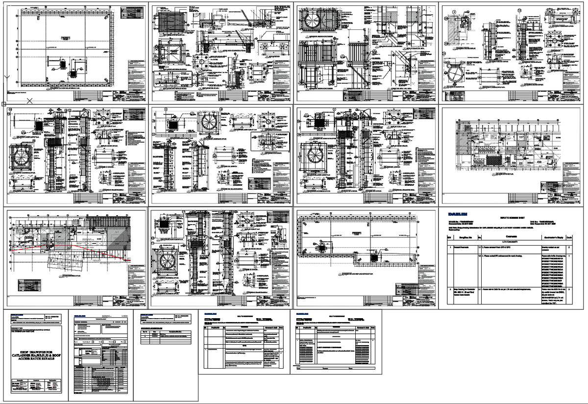 Elevator Shaft and Lift Machine Room Shop Drawings in AutoCAD