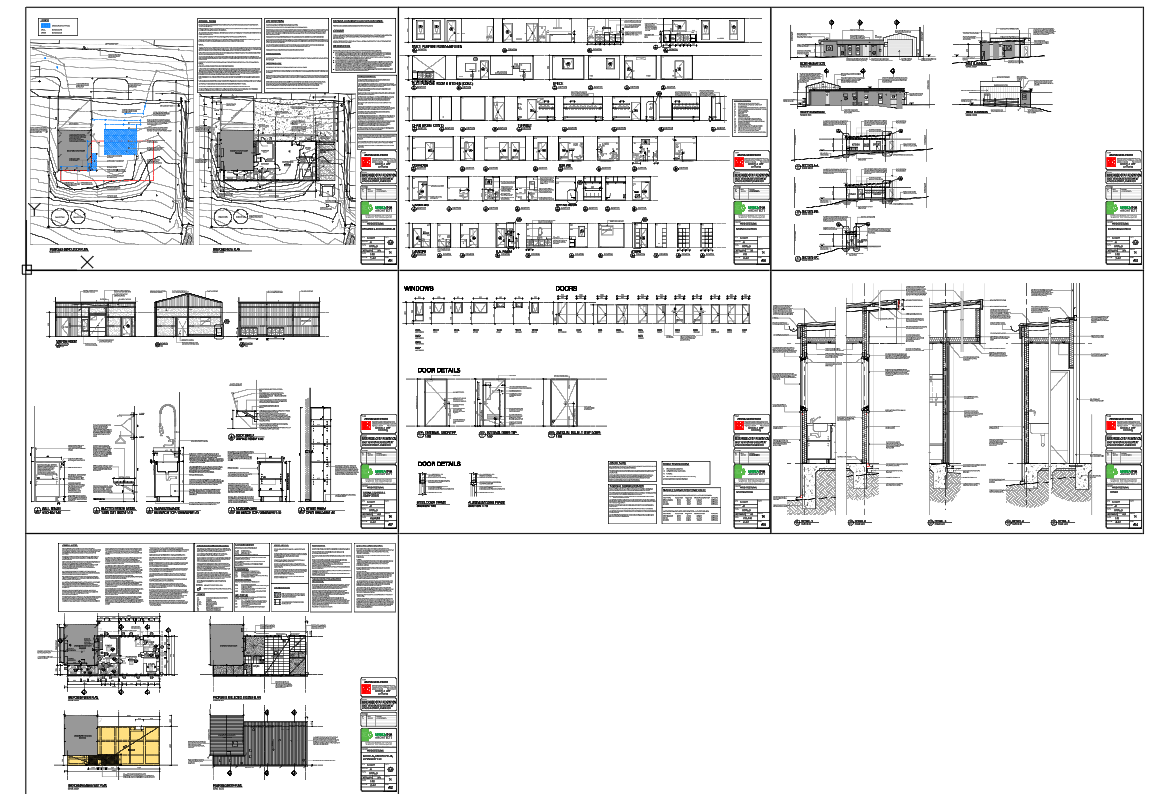 Modular Site Office Building Plan With Sections Elevations And Details