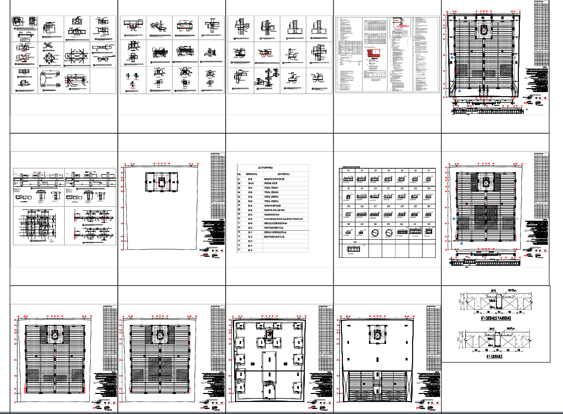 Commercial Multi-Level Car Parking Structure Structural AutoCAD DWG