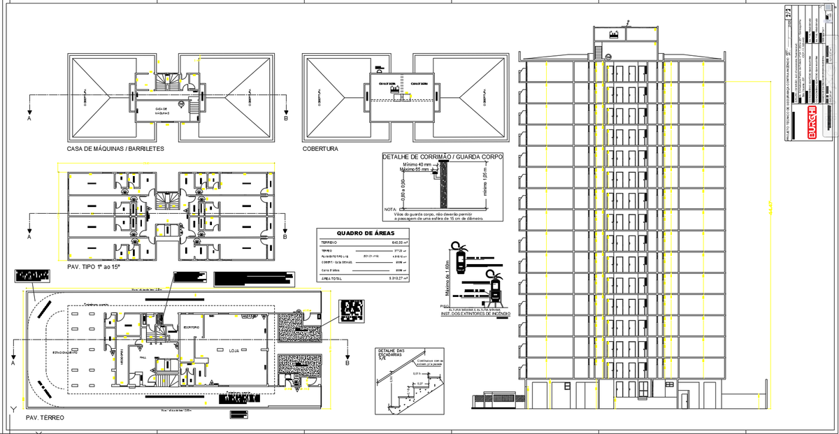 Residential Fire Safety Layouts DWG for 5,313.27 m² Building