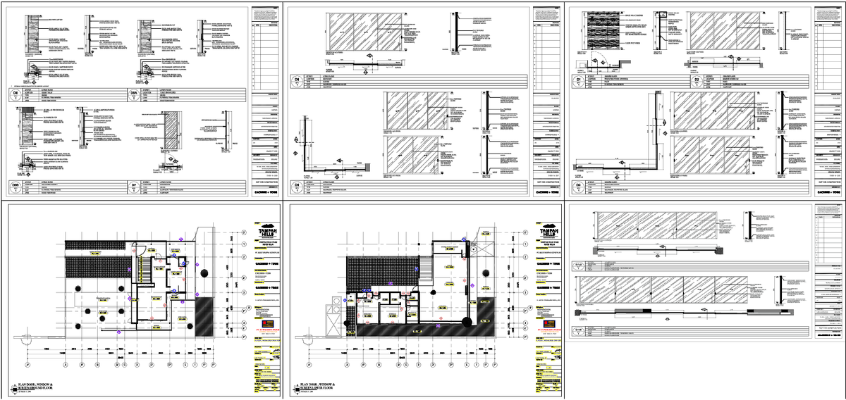 Residential Ground and First Floor Plan with Wall Section Details