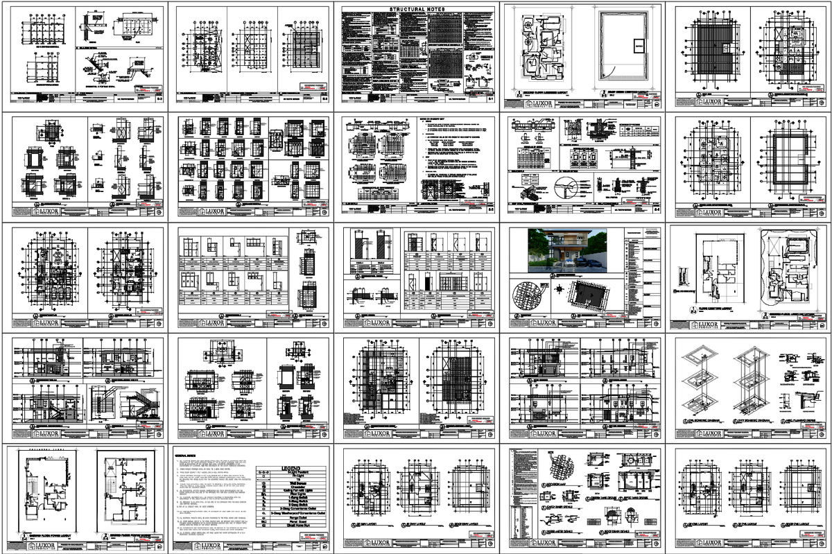 Two Storey DWG Home Plan Featuring 21.49sqm Room and 17.77sqm Kitchen