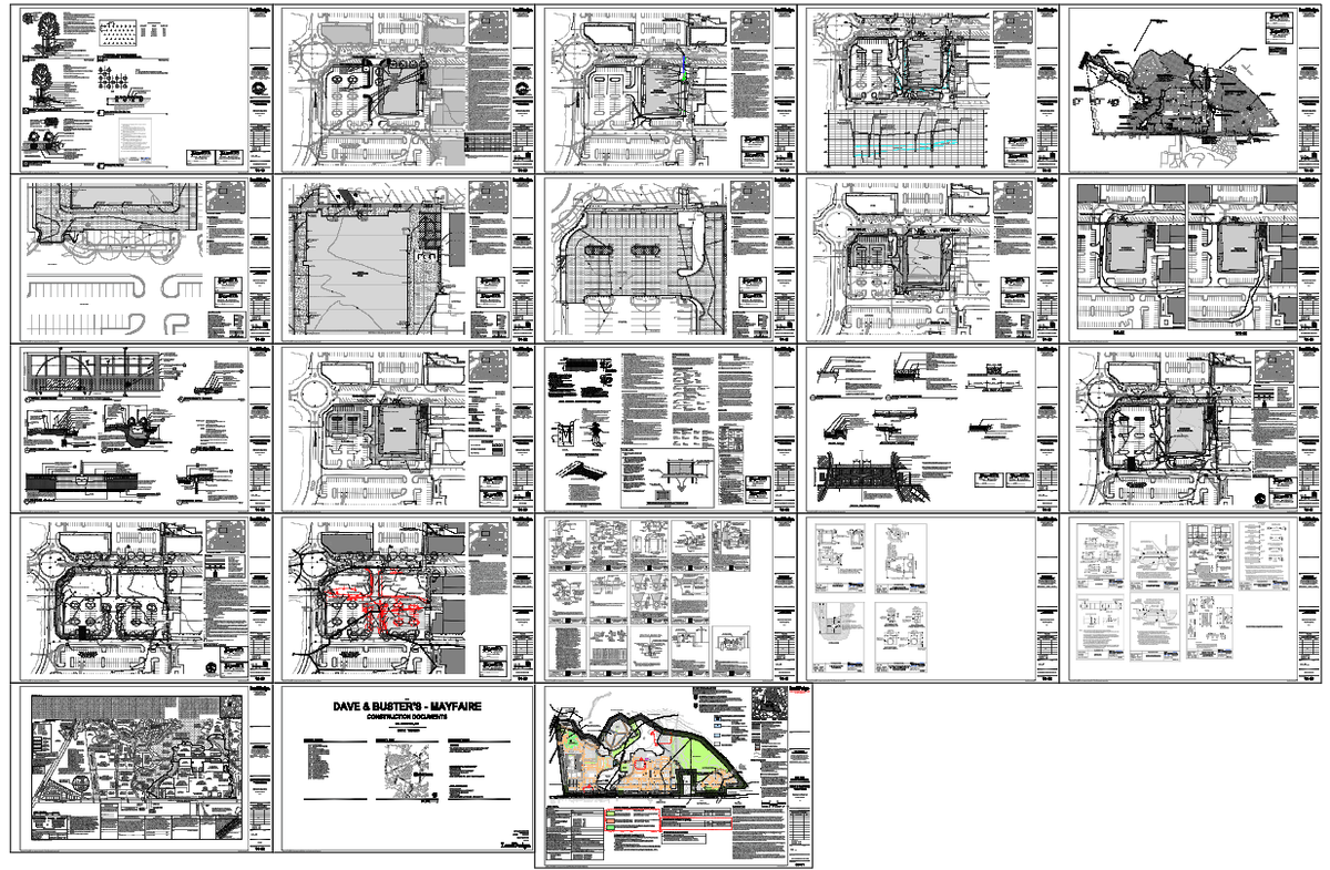 AutoCAD Site Plan and Landscape Design with Detailed Measurements