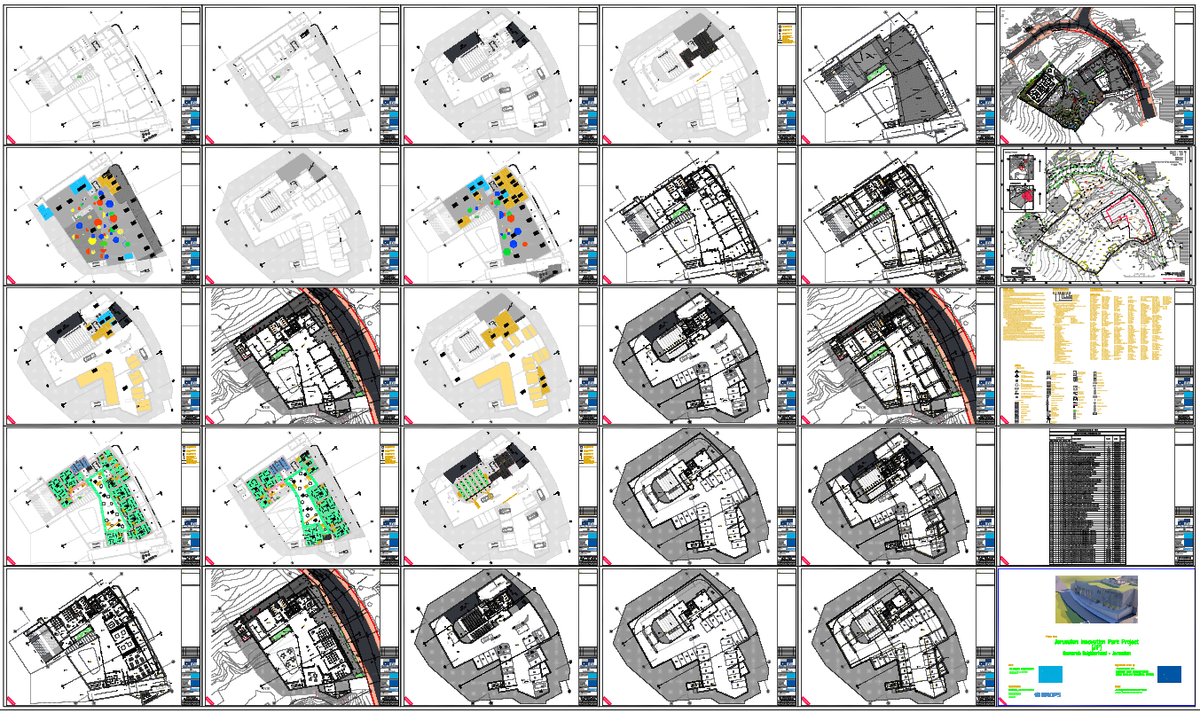 Comprehensive Architectural Floor Plan DWG with Site Layouts