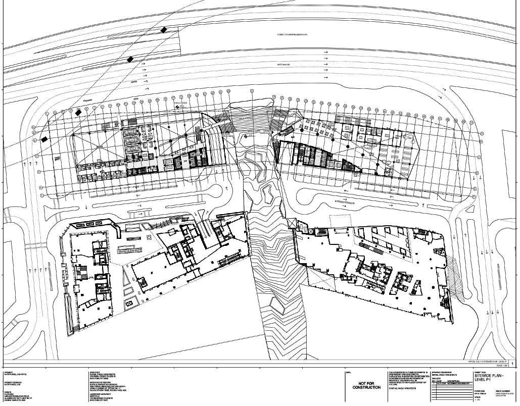 Comprehensive Site Plan for KAFD Parcel 2.06 Hotel – Level P1
