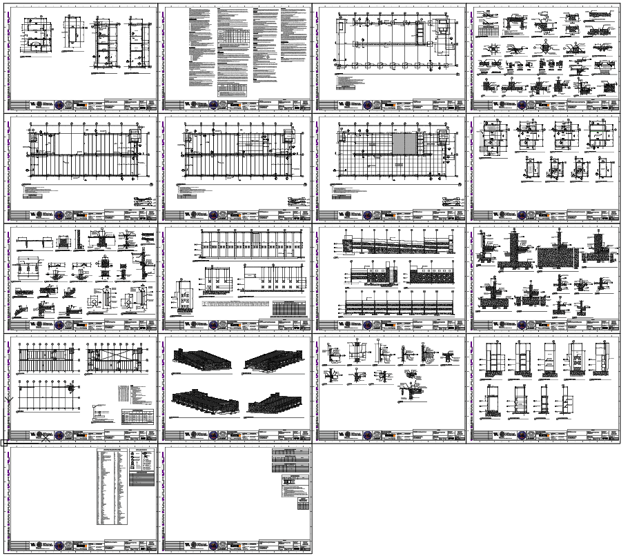Comprehensive Structural Layout Plans with Details – AutoCAD Drawing