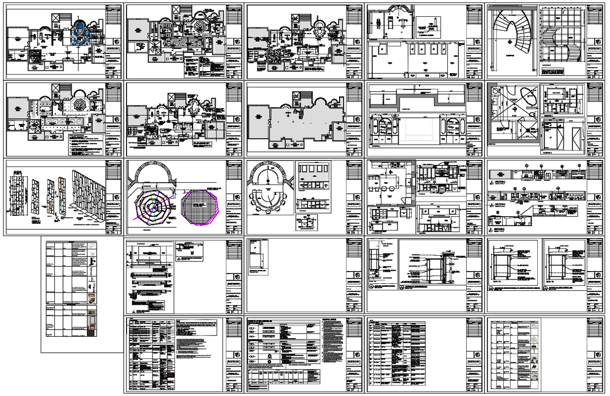 Detailed Design Plans for Commercial Building with Floor Layouts