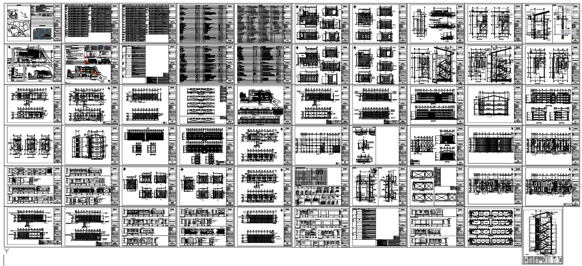 Educational Campus Architectural Plan Drawing Set with Detailed