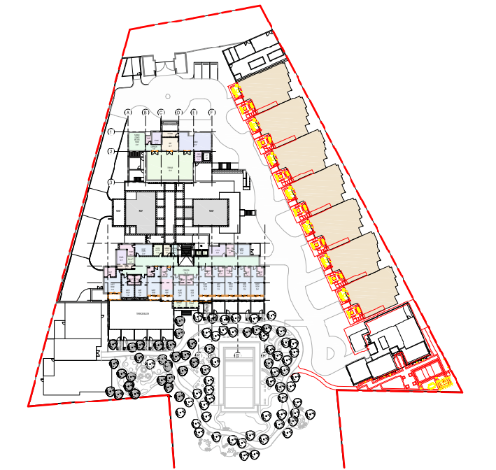 First Floor Layout with Detailed Room Placement and Outdoor Features