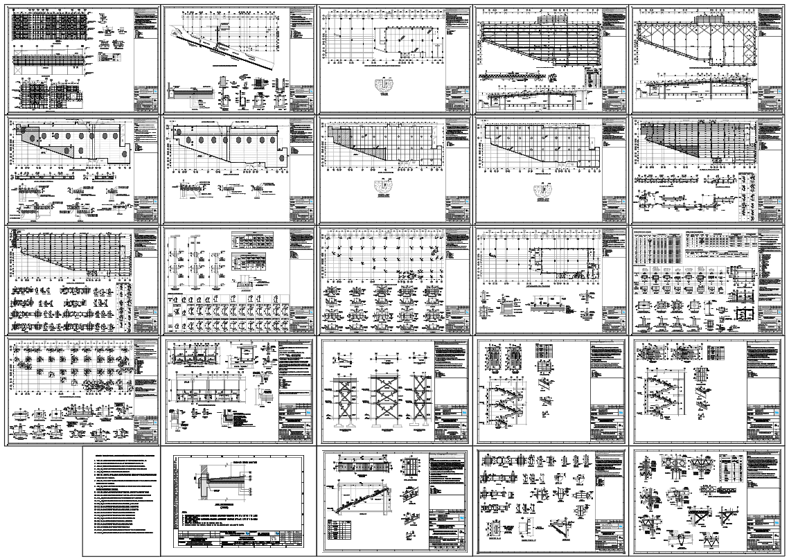 Industrial Building Structural Steel and RCC Detailing AutoCAD Drawing