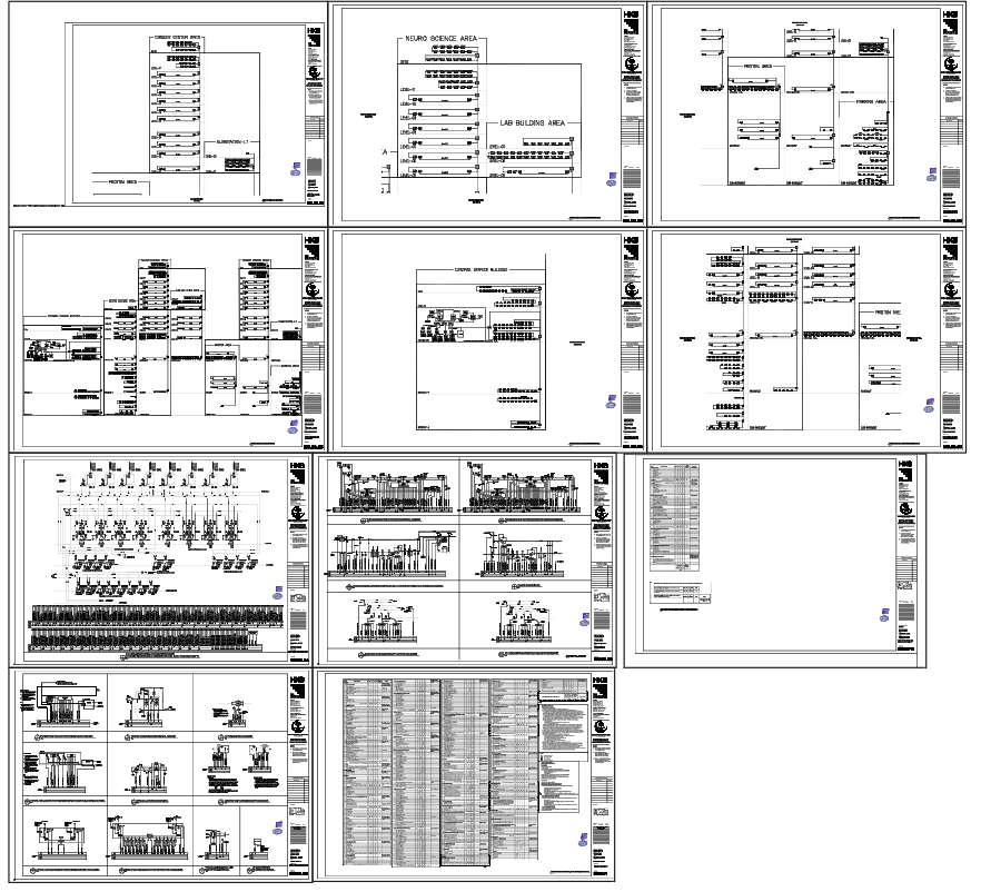 Lab Building Neuro Science Section Plan Detailed Area DWG Files