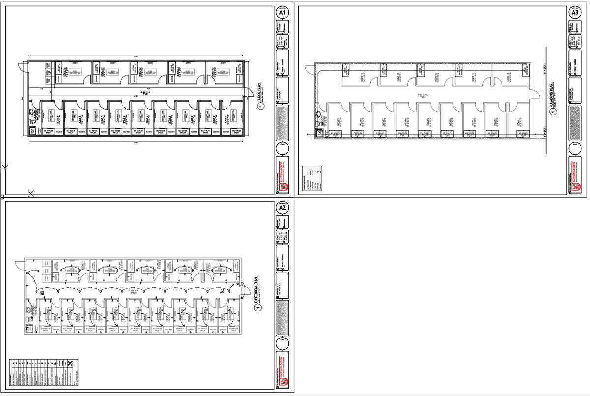 Pet Clinic Kennel Layout 70x24 ft AutoCAD DWG Plans Drawings